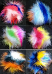 Faux Fur 12cm Pompoms