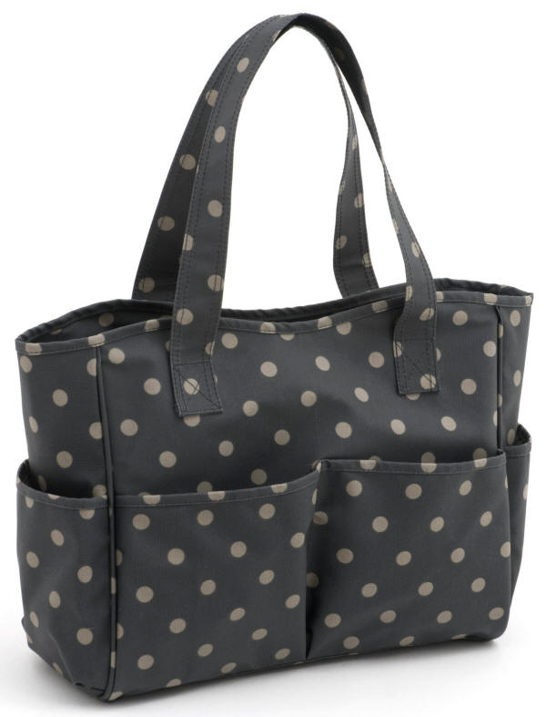 Charcoal Polka Dot Craft Shoulder Bag
