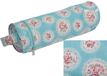 Cameo Floral Blue PVC Yarn & Needle Holder 