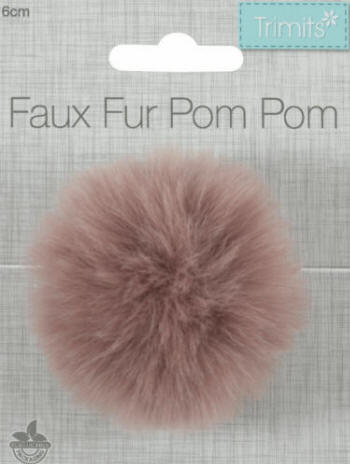 Pink Faux Fur 6cm PomPom