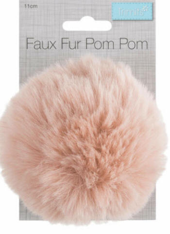 Light Pink Faux Fur 11cm PomPom