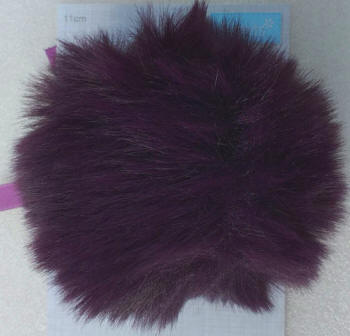 Purple Faux Fur 11cm PomPom