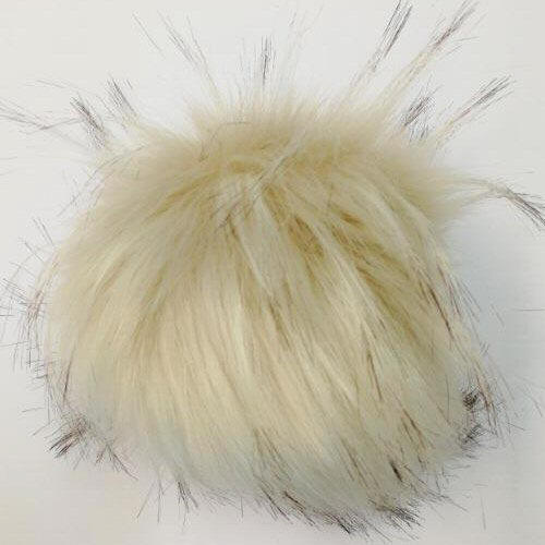 Cream Faux Fur 15cm PomPom