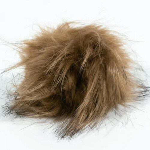 Brown Faux Fur 15cm PomPom