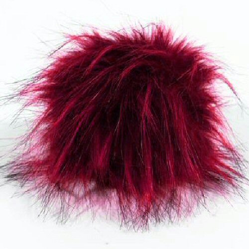 Red Faux Fur 15cm PomPom
