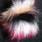 12cm Pinks, White, Black Faux Fur PomPom