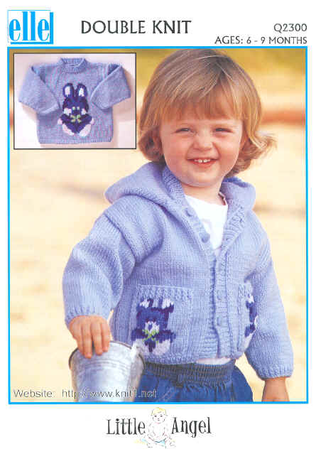 Babies and Toddler Picture Jumper showing a Rabbit and Cardigan with teddies