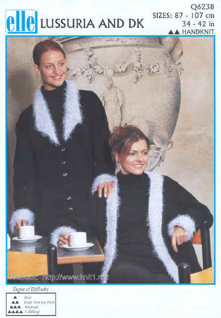 Ladies Double Knit Jackets with Furry Cuffs and edging