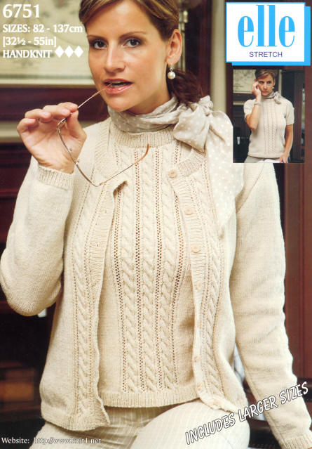 Ladies Lace Twinset (top and cardigan)