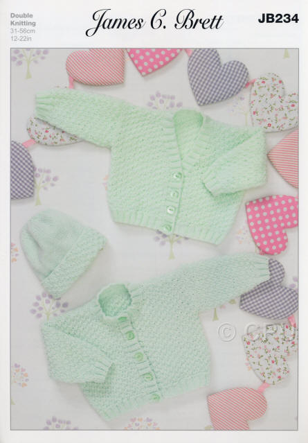 Colours shown are shades BT7 (Baby Twinkle DK) and BB1 (Baby DK)