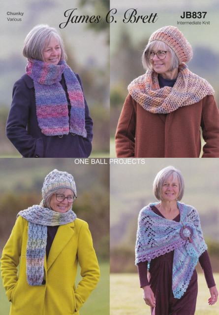 Textured Scarf, Hat and Mobius Snood, Mock Cable Hat, Scarf & Shawl
