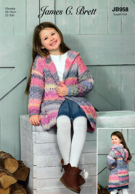 Childrens Hooded Cardigan in shade MC125. 