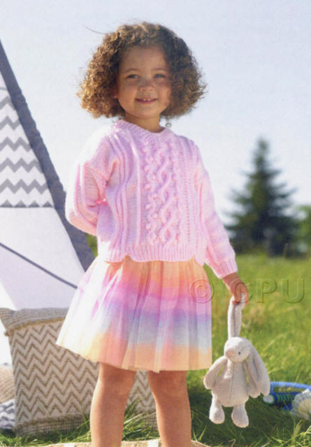 Babies and childrens Slipover in JCB Baby Double Knit BB06. 