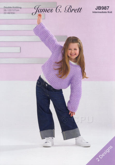 Childrens Sweater in Elegance DK Chic (EG03) which is a lilac colour