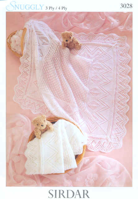 Colours shown are shades 302 - Pearly Pink (3ply) and 251 - White (4ply)