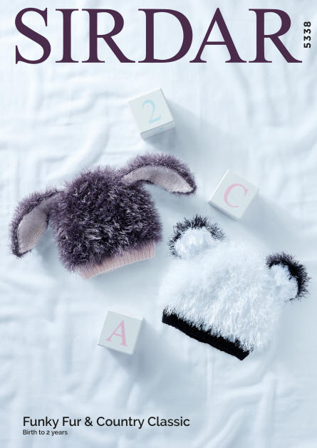 Colours shown are shades 873 & 855 in Country Classic and shades 214, 200 & 211 in Funky Fur