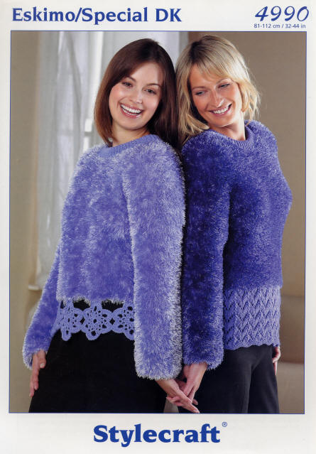 Ladies Sweaters with lacy borders