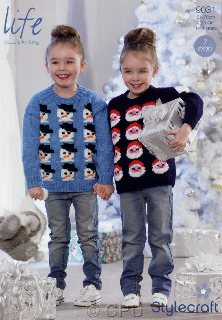 Knitted Santa and Snowmen Sweaters
