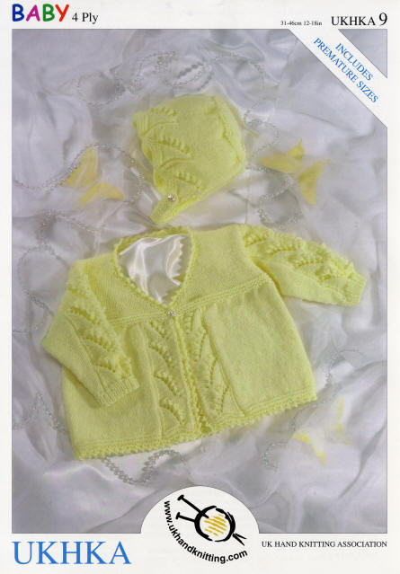 Baby Matinee Coat, Bootees and Bonnet