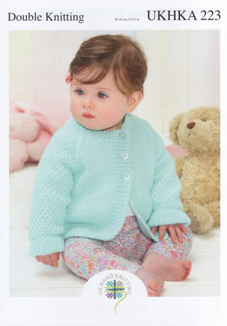 Knitted Bolero, Cardigan, Bootees and Hat