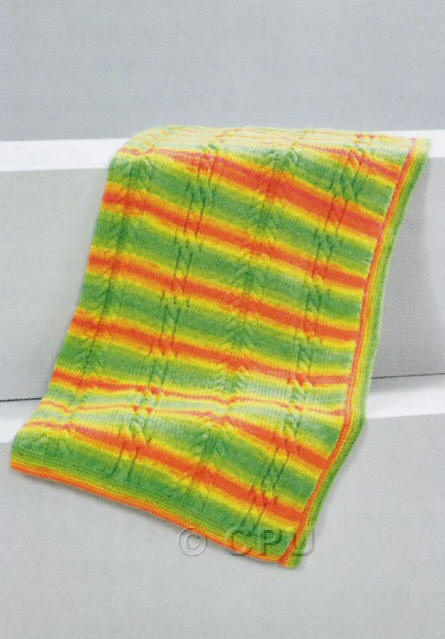 Knitted Blanket in Wendy Giggles DK shade WG15