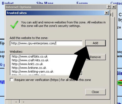 6. Click the Add Button